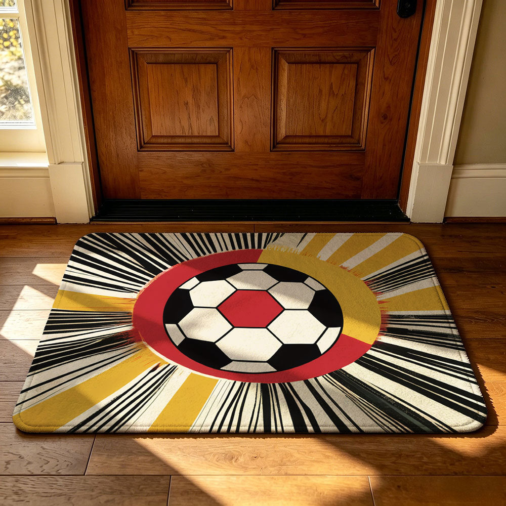 Unisex Decorative Football-Themed Area Mat