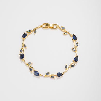 Elegant Floral Design Statement Bracelet Acalora