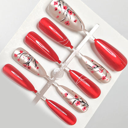 Artistic Cherry Blossom Press-On Nail Set Acalora 1788157506