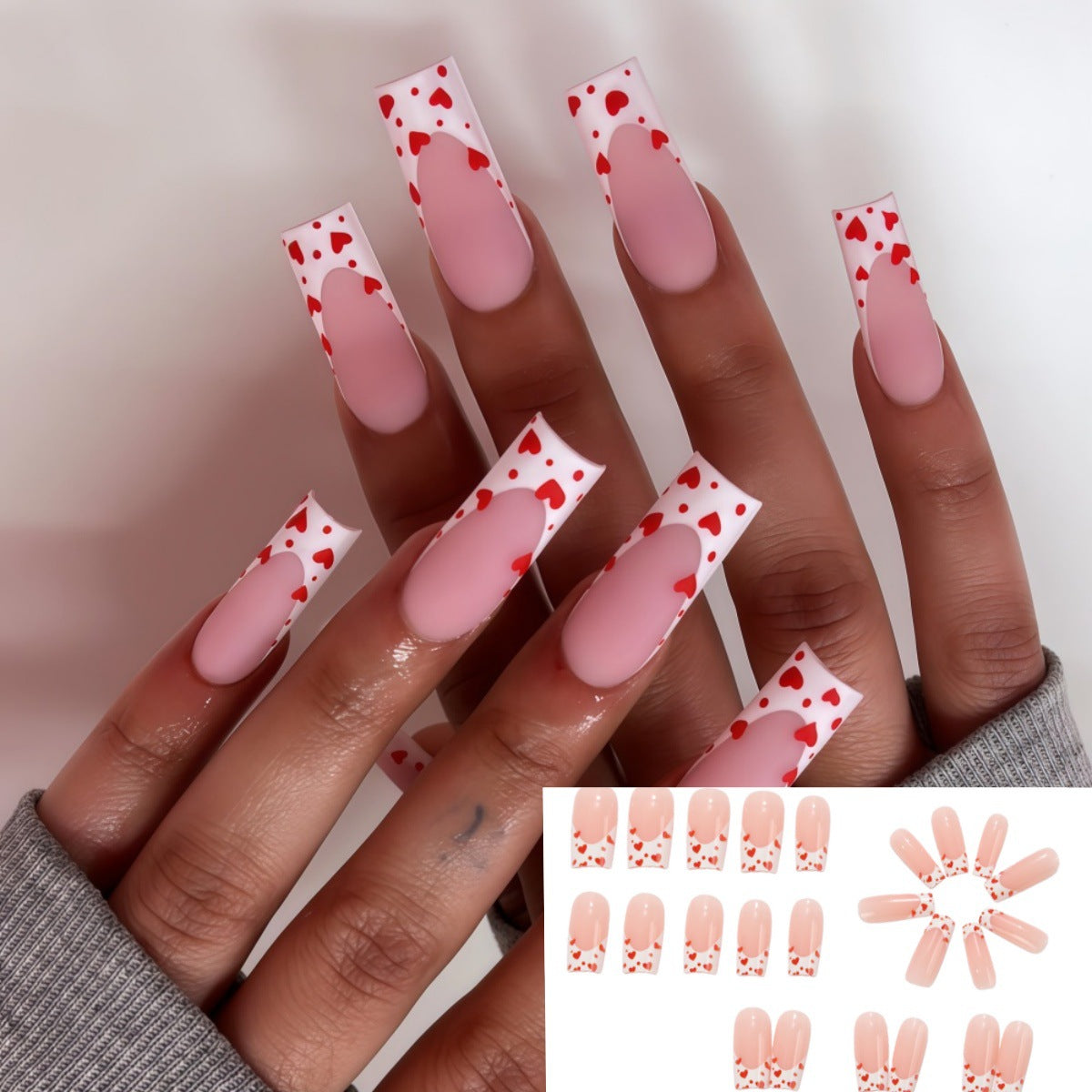Artistic Heart Motif Art Nails Acalora