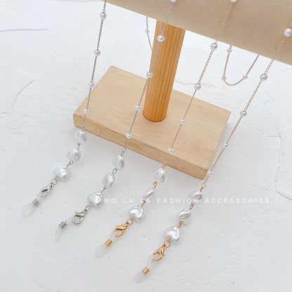 Elegant Pearl Eyewear Retainer Chain Acalora