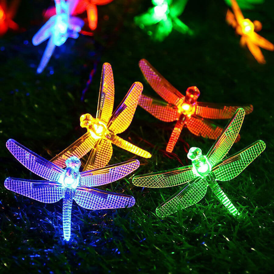 BowLift | Outdoor Solar Dragonfly Waterproof LED Lights Festival Party Decoration String Lights