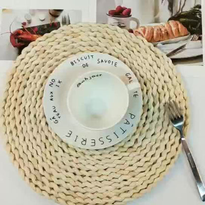 Round Coaster Made of Natural Fiber Acalora