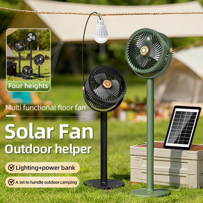 Unisex Solar-Powered Multi-Functional Floor Fan Bowlift