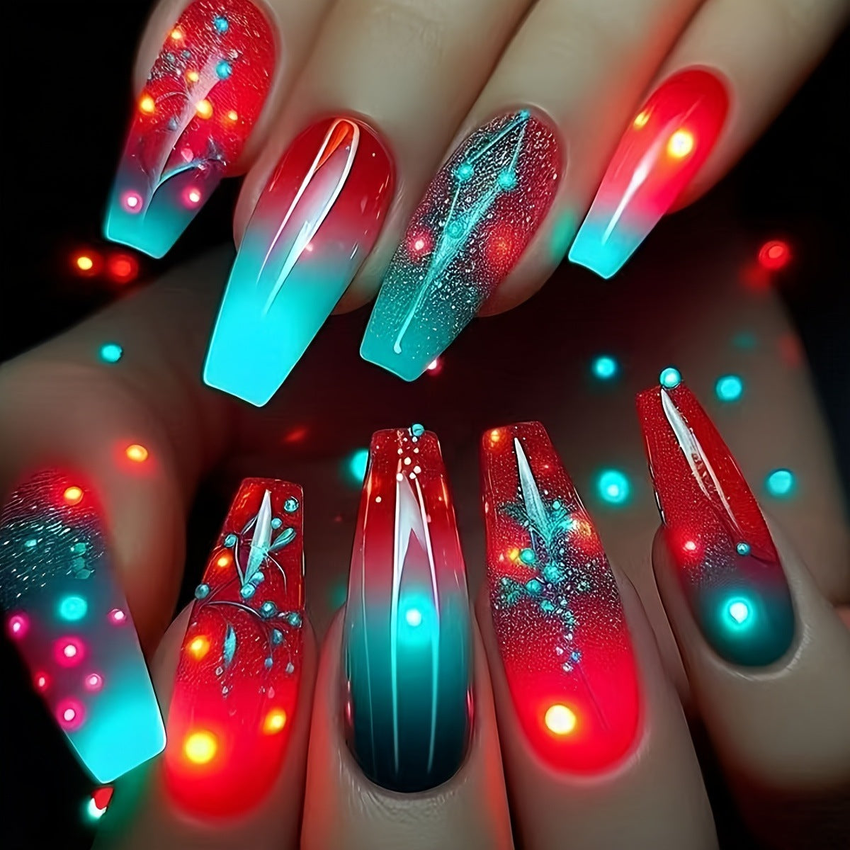 LED Light-Up Decorative Nail Art Acalora