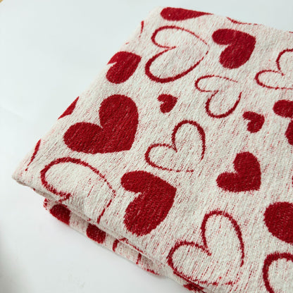 Cozy Heart Print Scarf