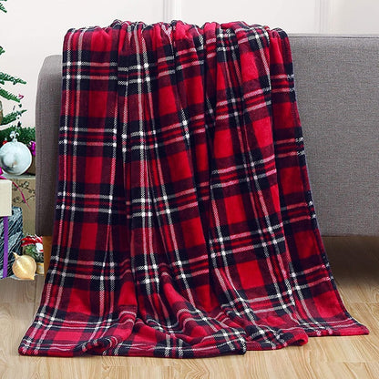 Festive Holiday-Themed Plush Throw Blanket