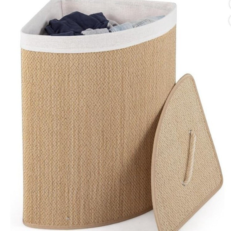 Elegant laundry container with removable lid and sturdy handles Acalora