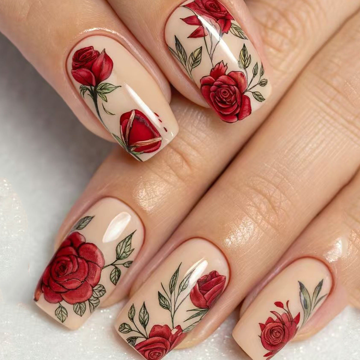 Floral Design Nail Wraps Acalora