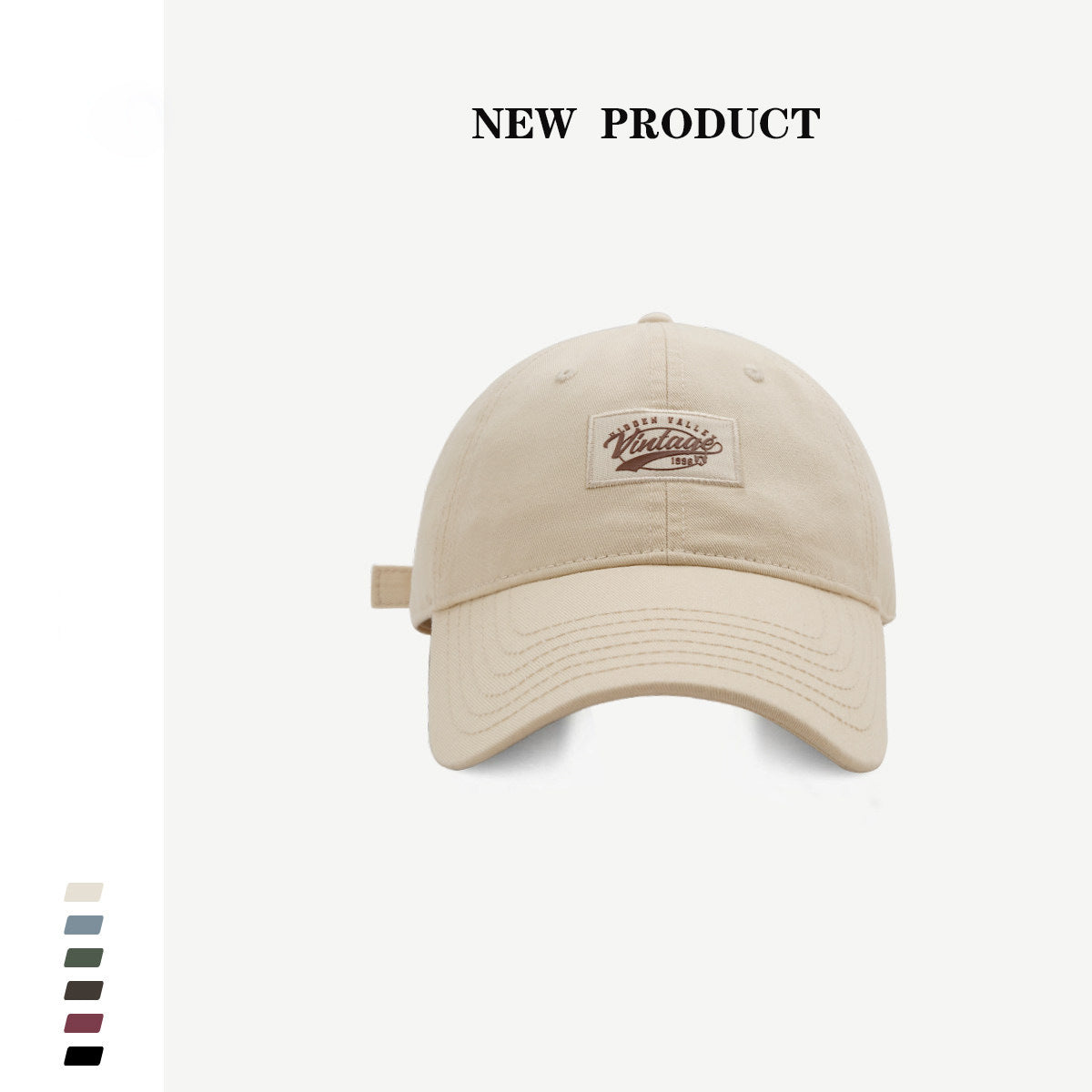 Vintage-Inspired Casual Cotton Adjustable Cap