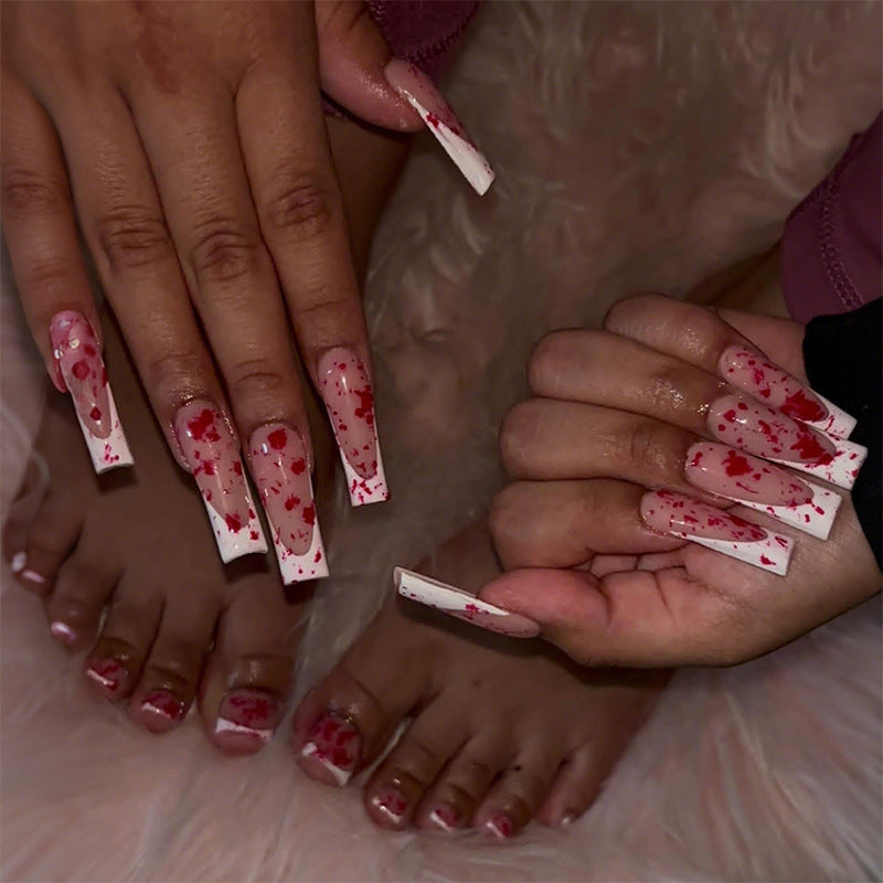 Artistic Marble Design Press-On Nail Set Acalora