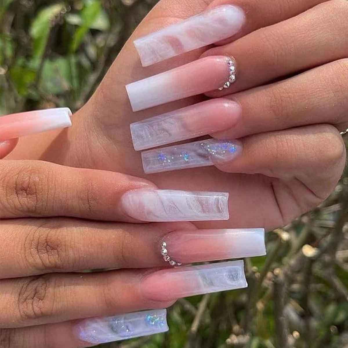 Premium Acrylic Square Press-On Nails Acalora