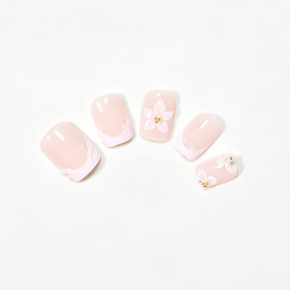 Elegant Floral Nail Extensions Acalora