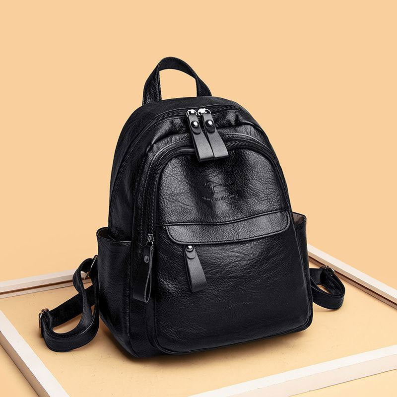 Structured Leather Backpack Acalora