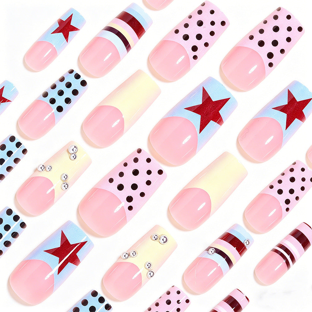 Abstract Design Press-On Nail Art Tips Acalora