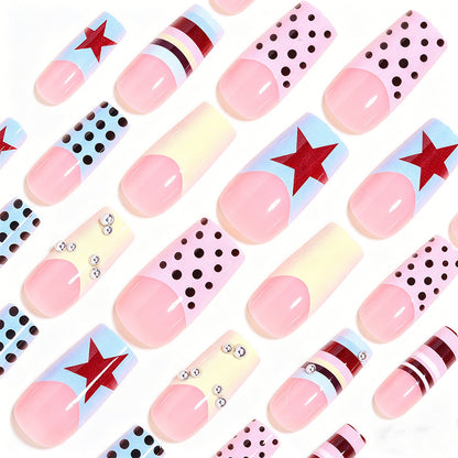 Abstract Design Press-On Nail Art Tips Acalora
