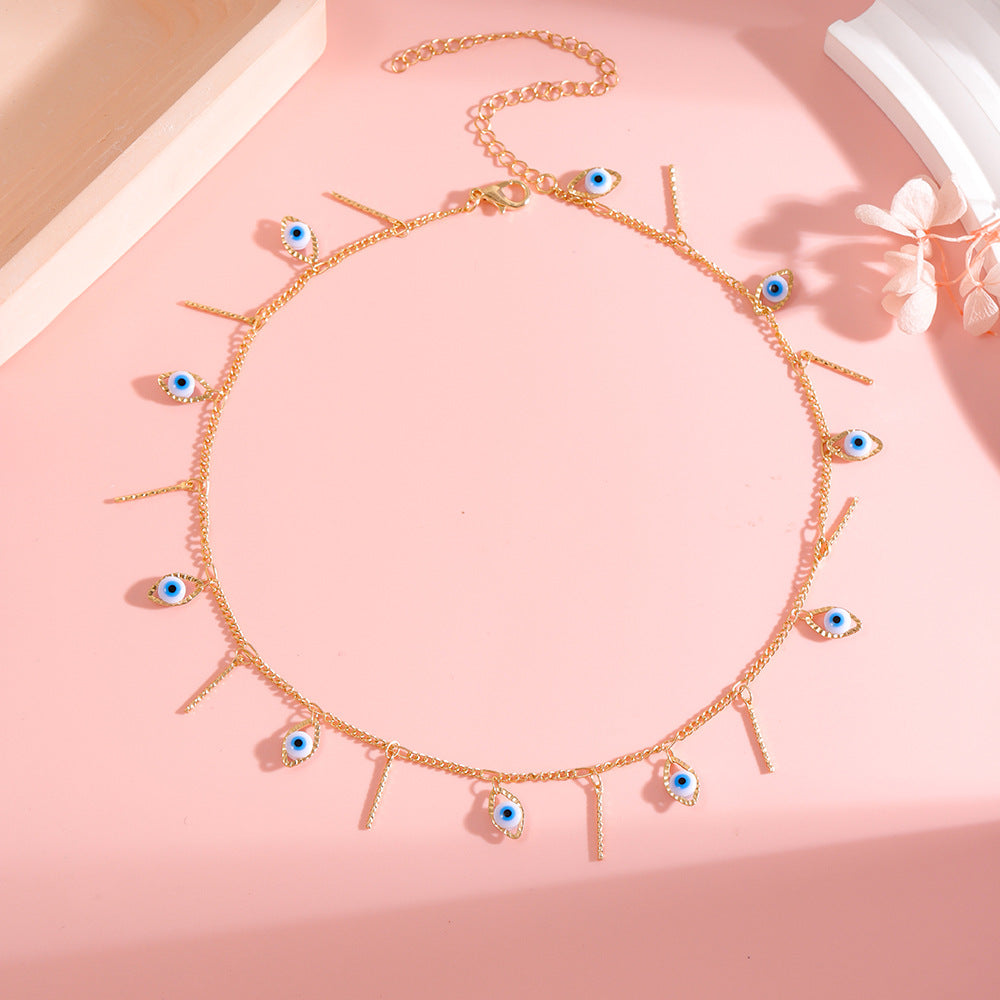 Decorative Evil Eye Charm Ankle Bracelet Acalora