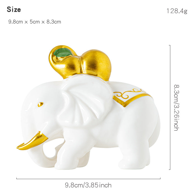 Elegant elephant figurine made of high-quality ceramic Acalora
