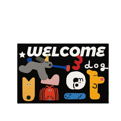 Playful Illustrated Welcome Mat