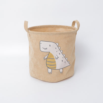 Fun storage basket with dinosaur motif