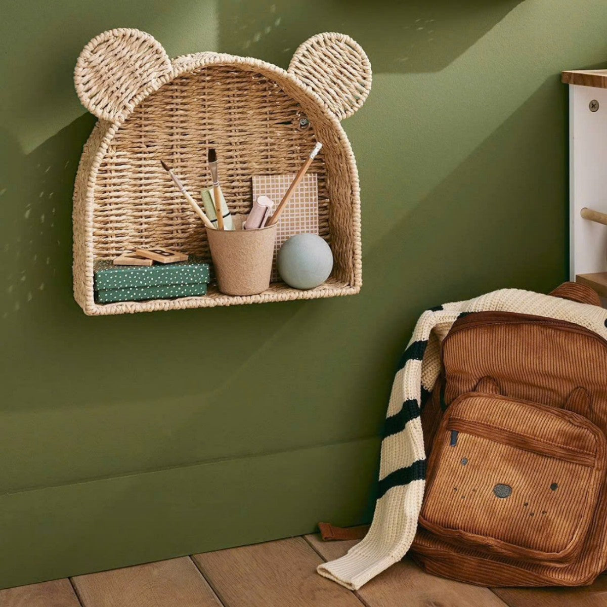 Playful storage basket with ears Acalora