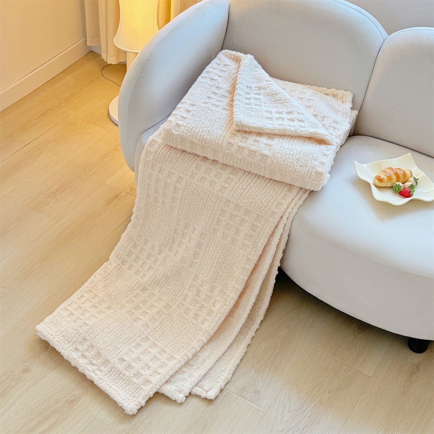 Plush Textured Throw Blanket