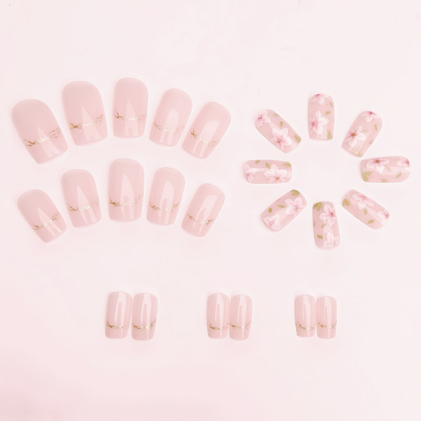 Floral Art Acrylic Nail Design Acalora