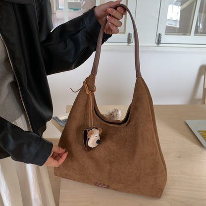 Suede Oversized Hobo Bag Acalora