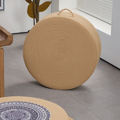 Beef Artificial Leather Pouf Acalora