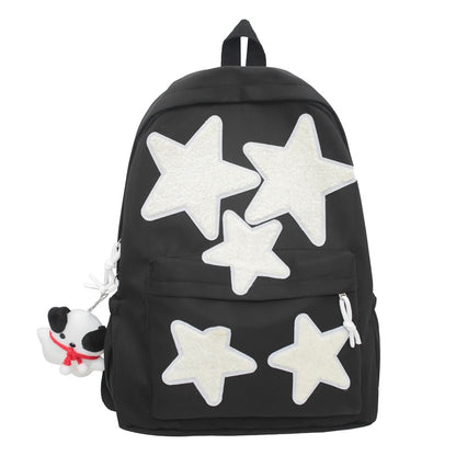 Star-Embroidered Casual Backpack Acalora