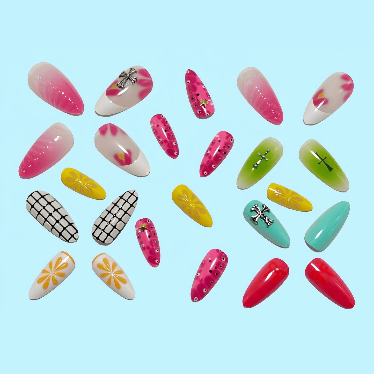 Artificial nails with creative design and 3D applications Acalora