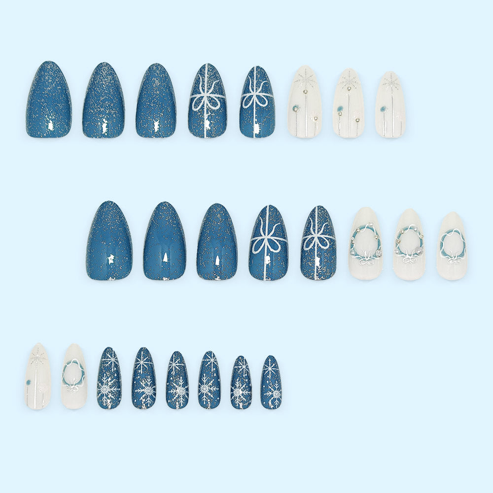 Luxury artificial nails in winter design Acalora