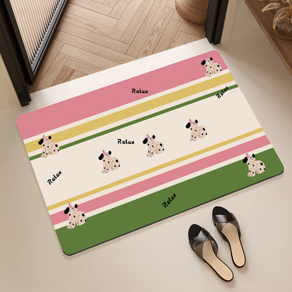 Floral Design Cotton Bath Mat Acalora