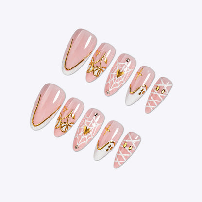 Artistic Halloween Themed Press-On Nail Set Acalora