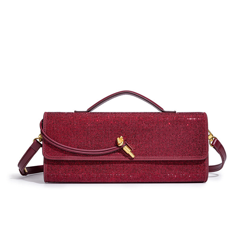 Elegant Rhinestone-Embellished Evening Clutch Acalora