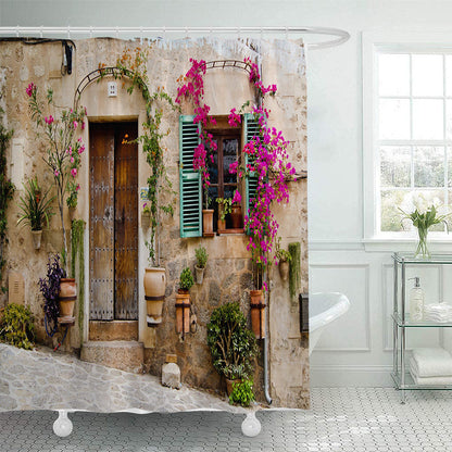 Floral Lane-Inspired Shower Curtain