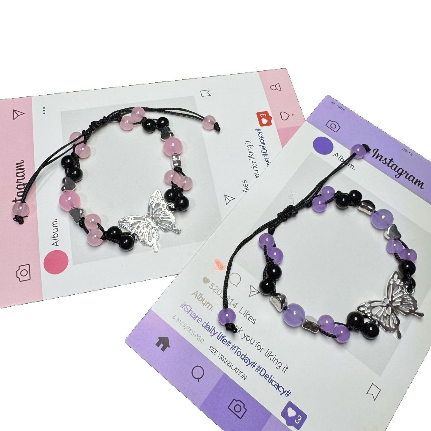 Butterfly Charm Adjustable Bracelet Acalora