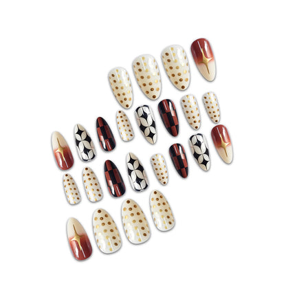 Stylish Stiletto Press-On Nails with Elegant Patterns Acalora