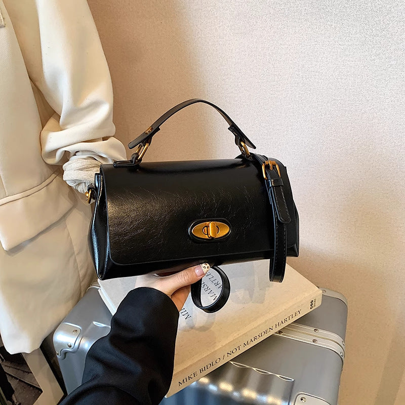 Vintage-Inspired Structured Satchel Acalora