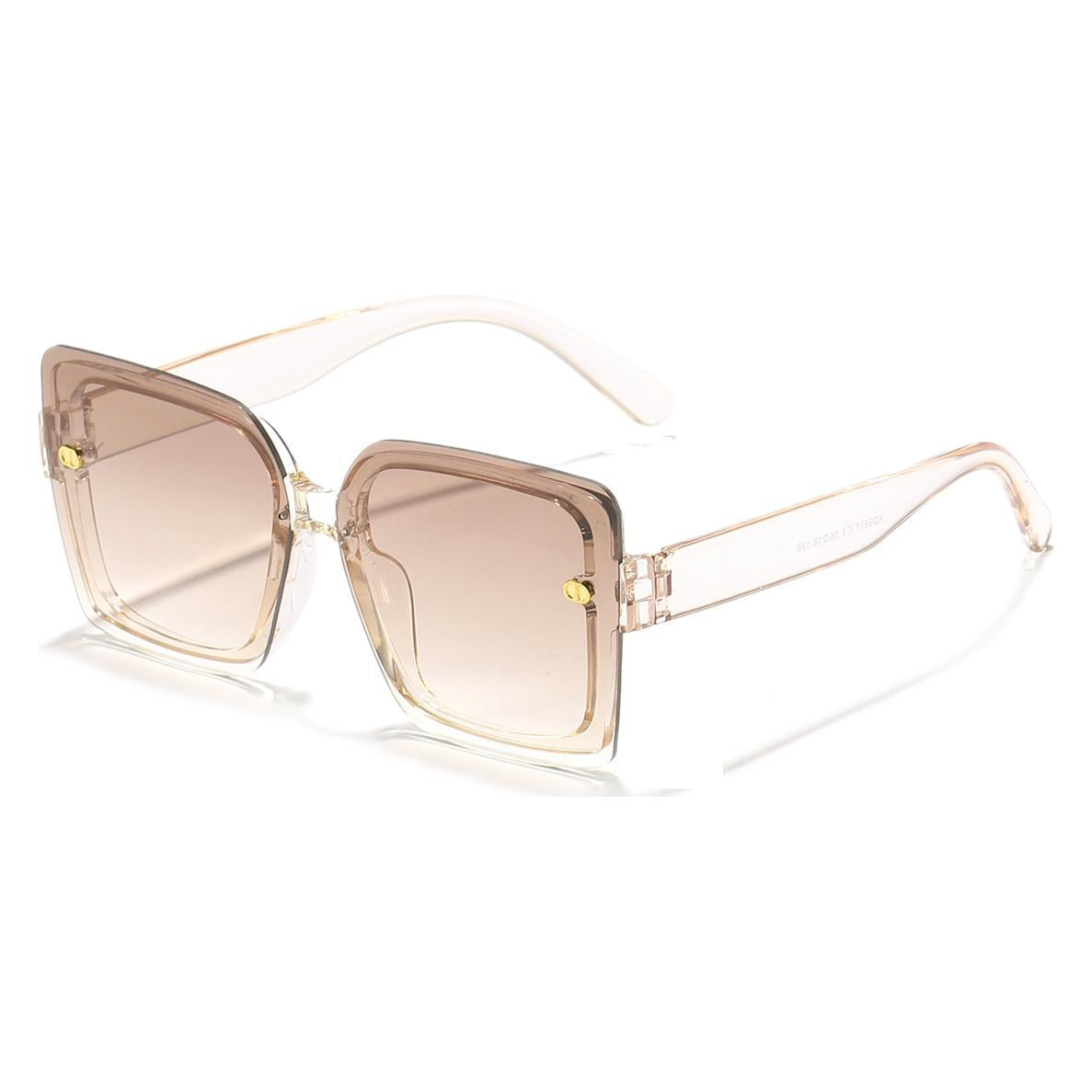 Women's fashionable sunglasses with a square design and high-quality Karnz frame