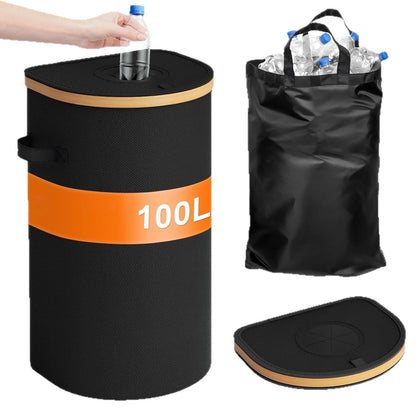 Waste separation container with practical lid and large volume Acalora