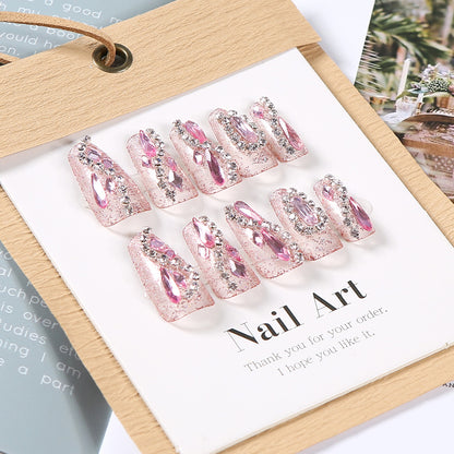 Glamorous Rhinestone-Decorated Press-On Nail Tips Acalora