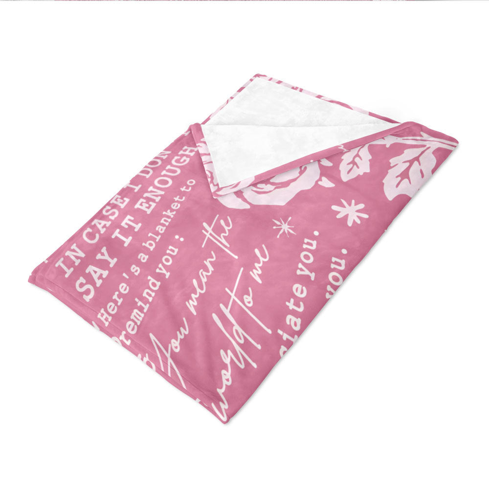 Unisex Inspirational Message Fleece Blanket