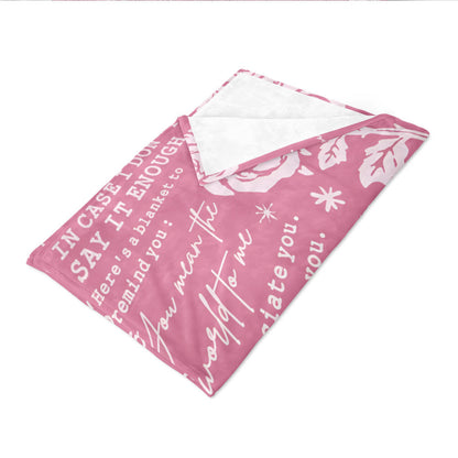Unisex Inspirational Message Fleece Blanket