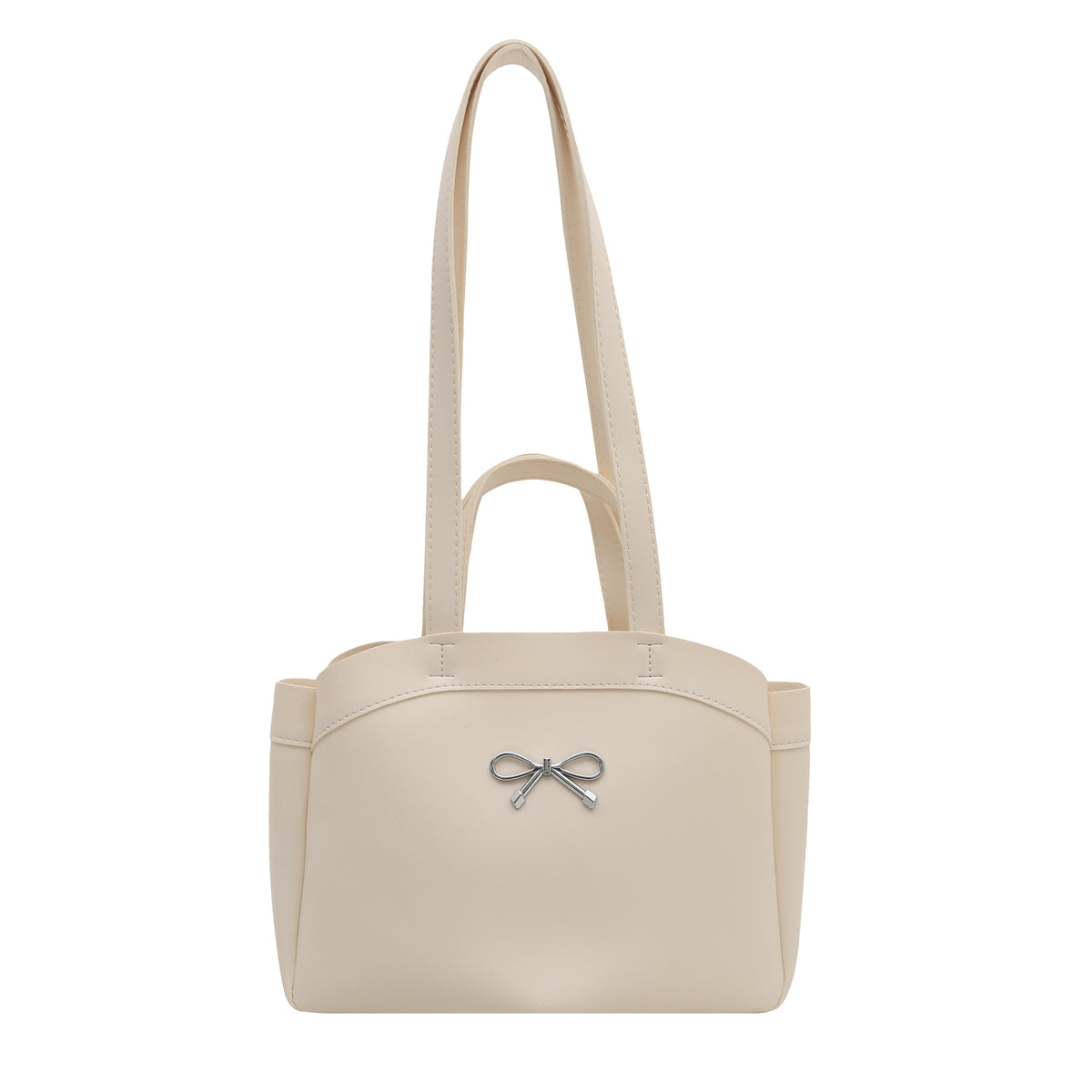 Elegant Bow Accent Handheld Tote Bag Acalora