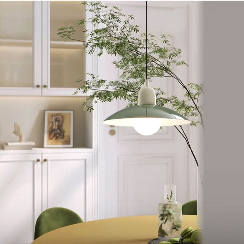BowLift | Modern Macaron Bauhaus Pendant Light – Iron Shade