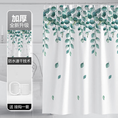 Botanical-Themed Shower Curtain