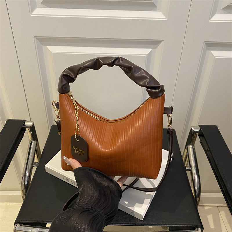 Ribbed Texture Shoulder Bag Acalora