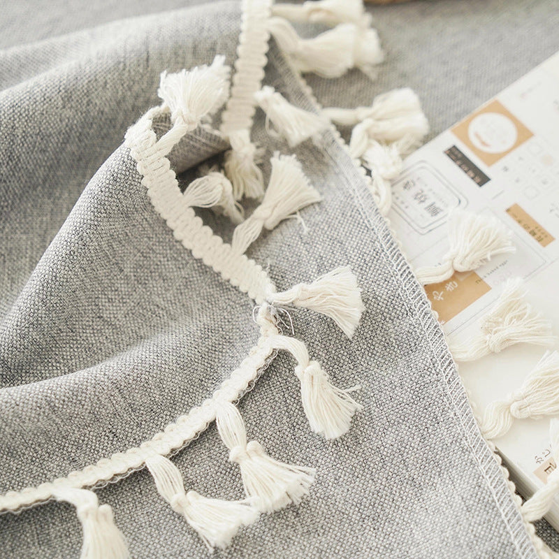 Elegant Fringed Tablecloth