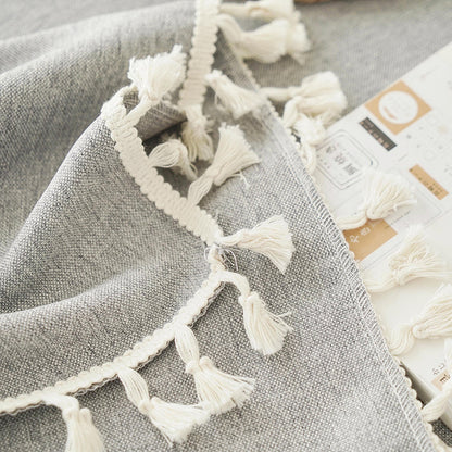 Elegant Fringed Tablecloth